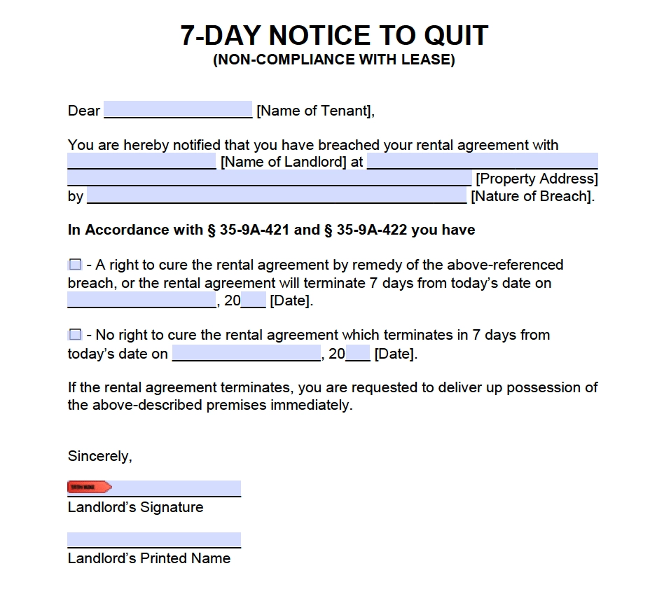 Free Alabama 7 Day Notice To Comply Or Quit PDF