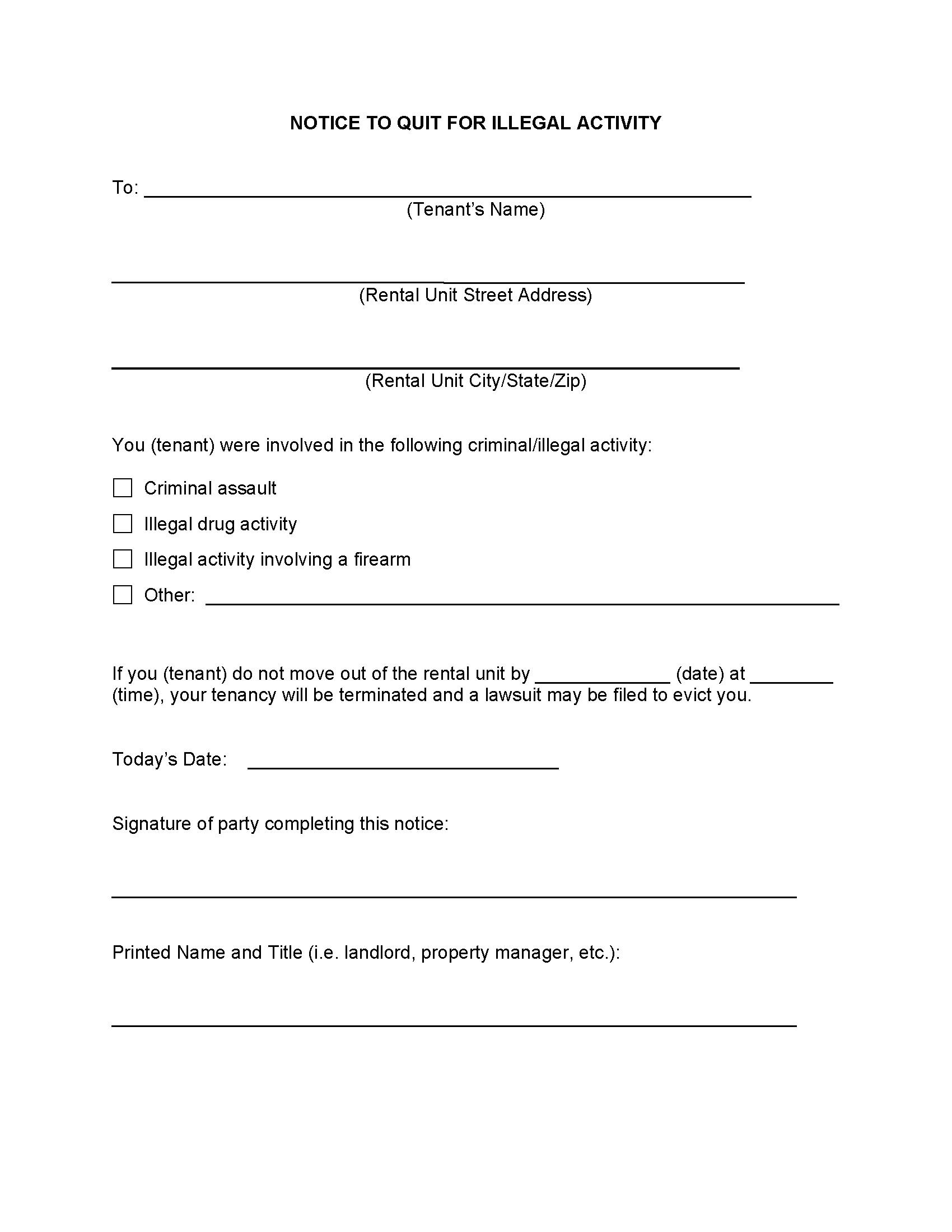 Free Alabama Eviction Notices 7 And 30 Day Notices To Quit