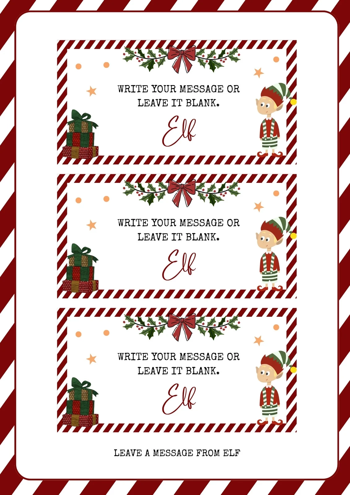 Free And Customizable Elf Templates