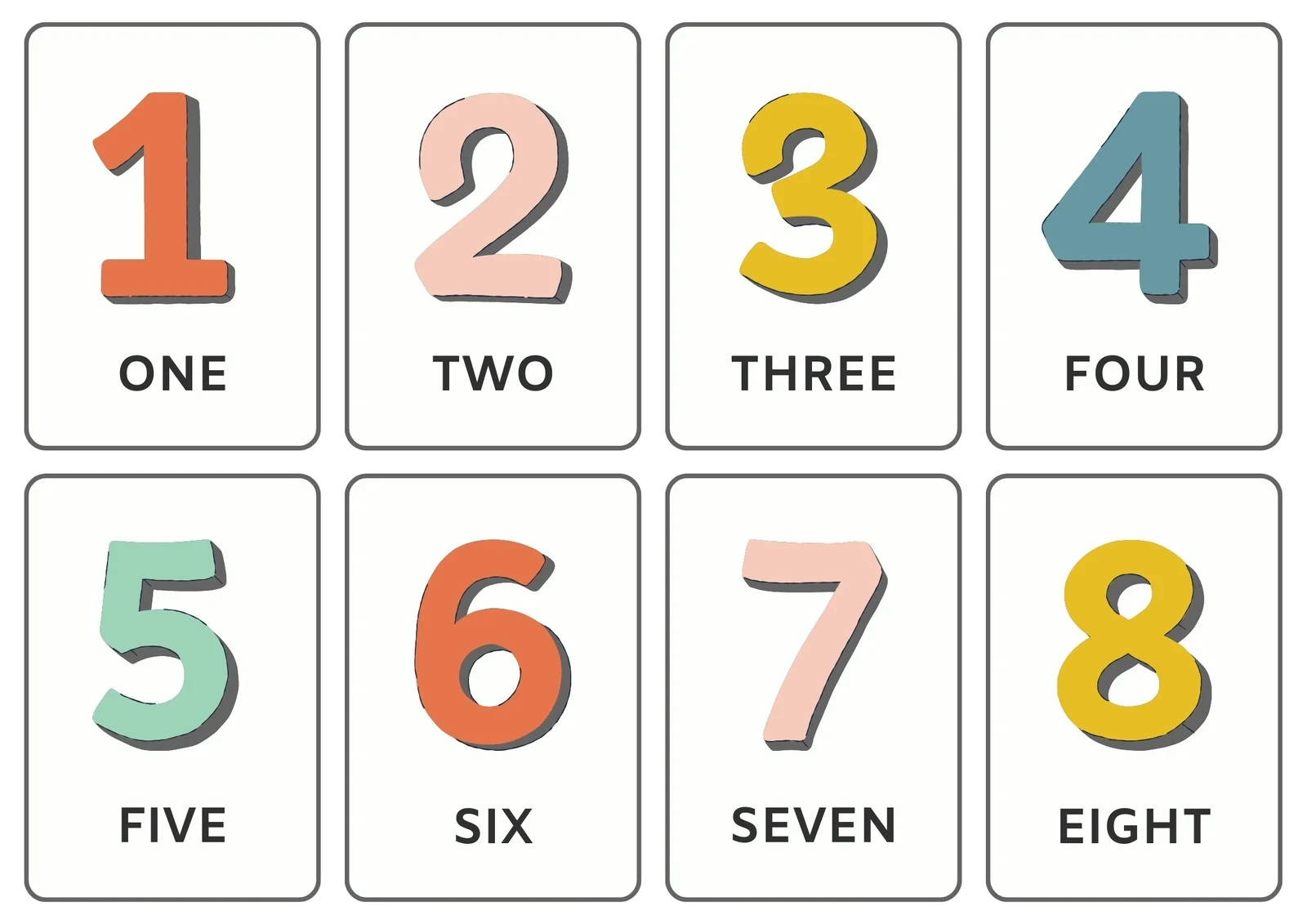 Free And Customizable Numbers Templates