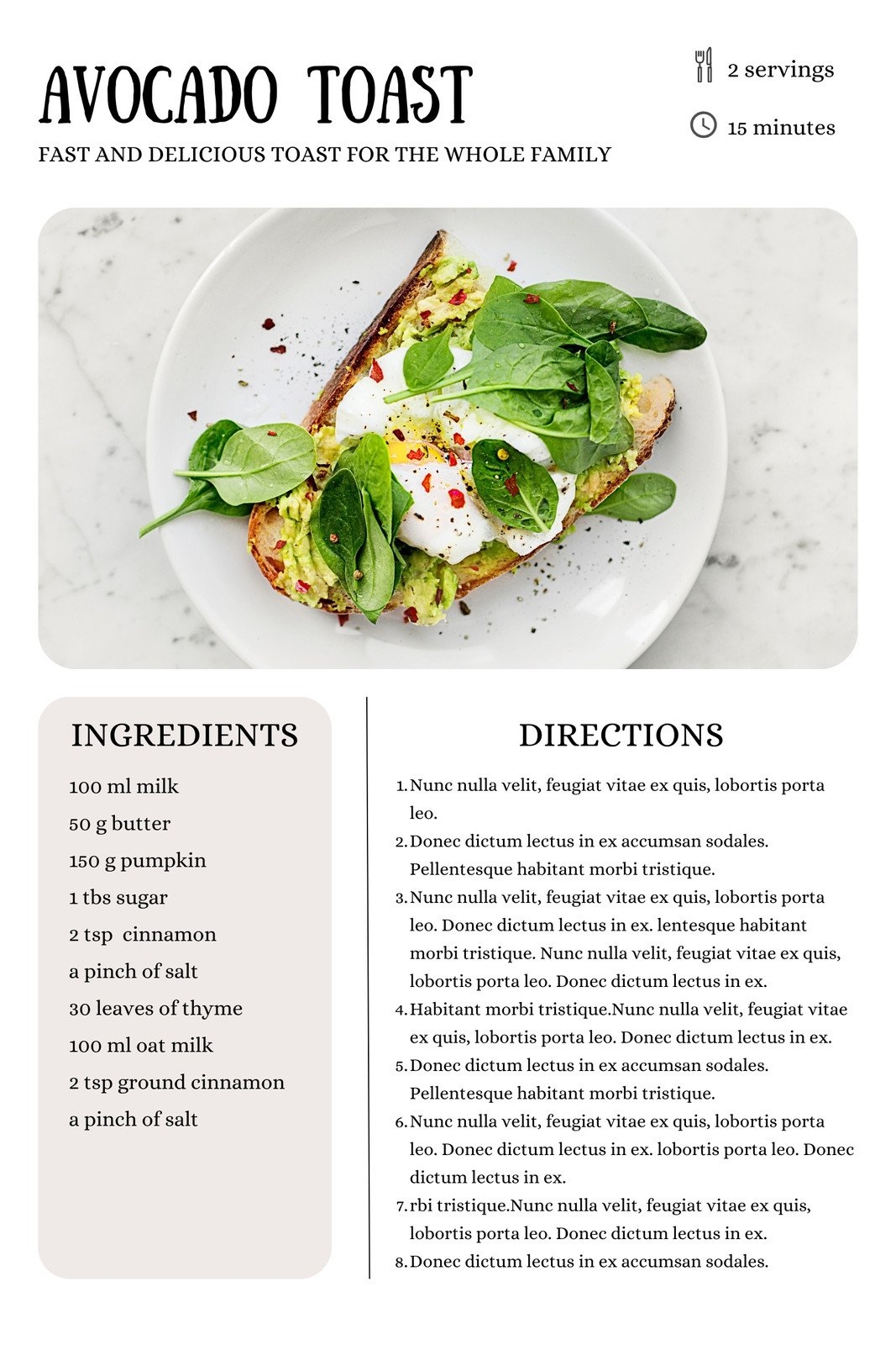 Free And Customizable Recipe Templates Canva