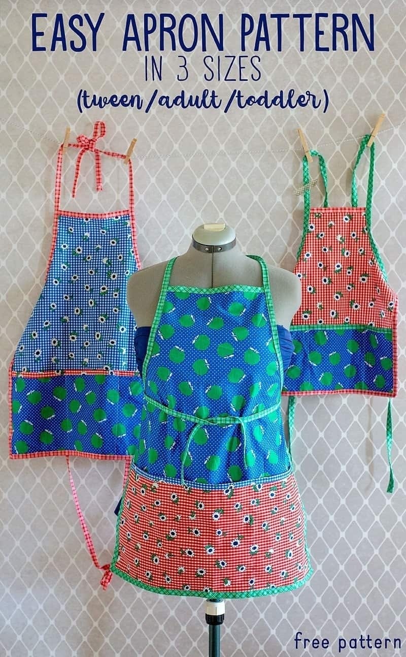 Free Apron Pattern 3 Sizes Toddler Tween Adult Scattered Thoughts Of A Crafty Mom By Jamie Sanders