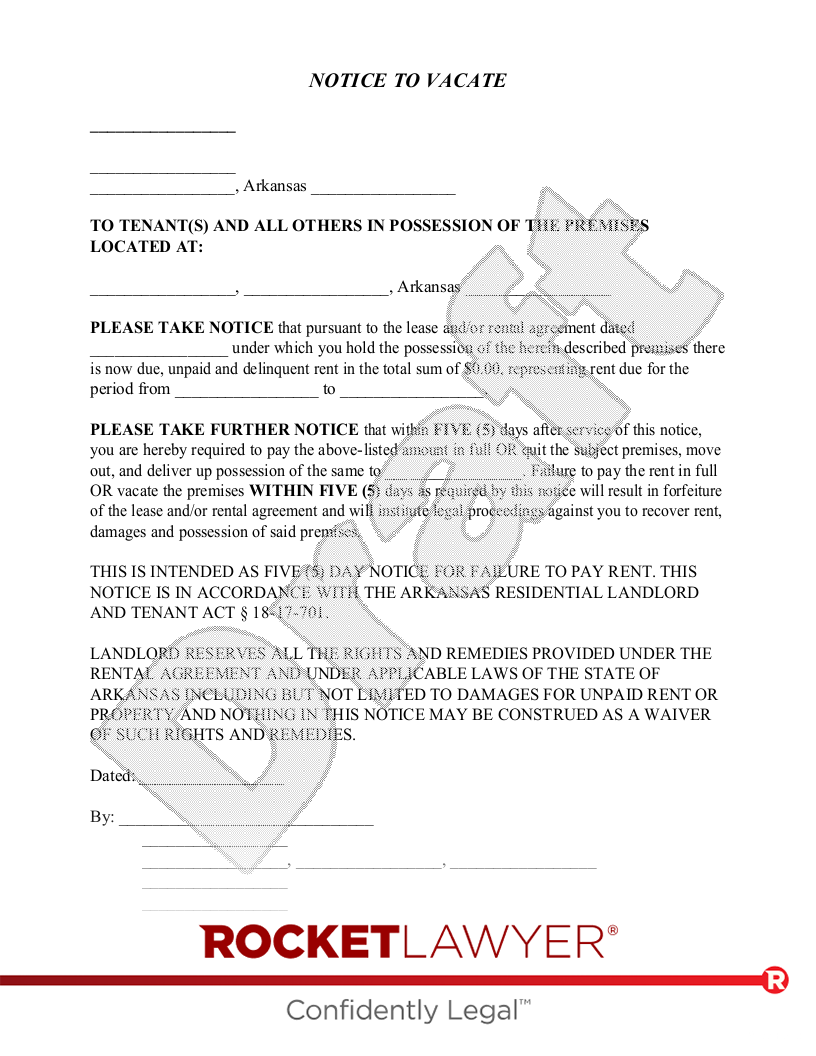 Free AR Eviction Notice Make Download Rocket Lawyer Free AR Eviction Notice Make Download Rocket Lawyer
