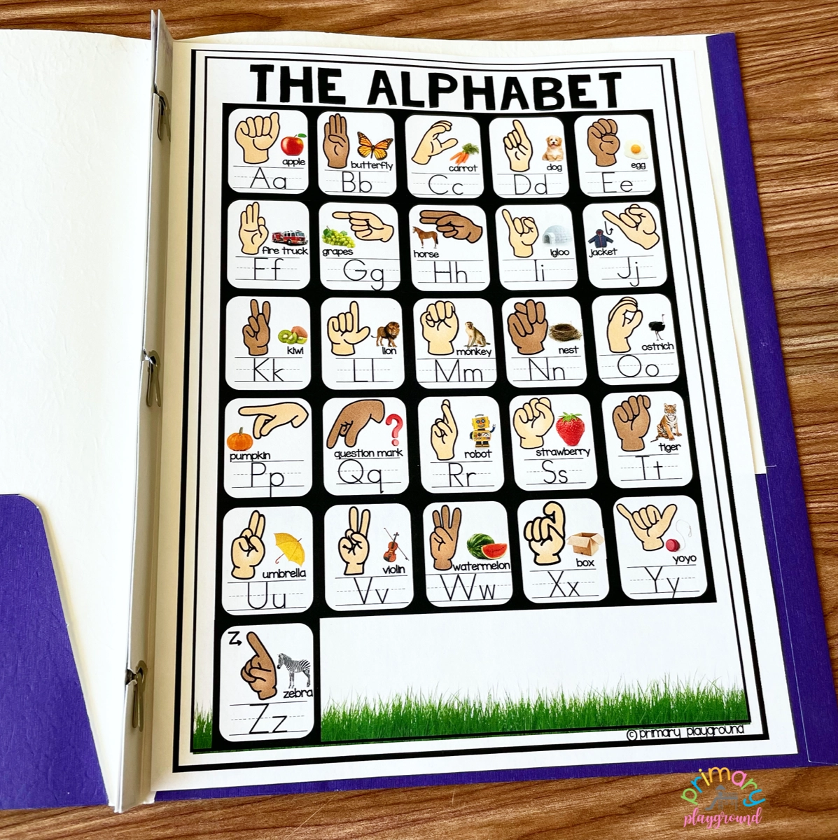 Free ASL Alphabet Poster Primary Playground