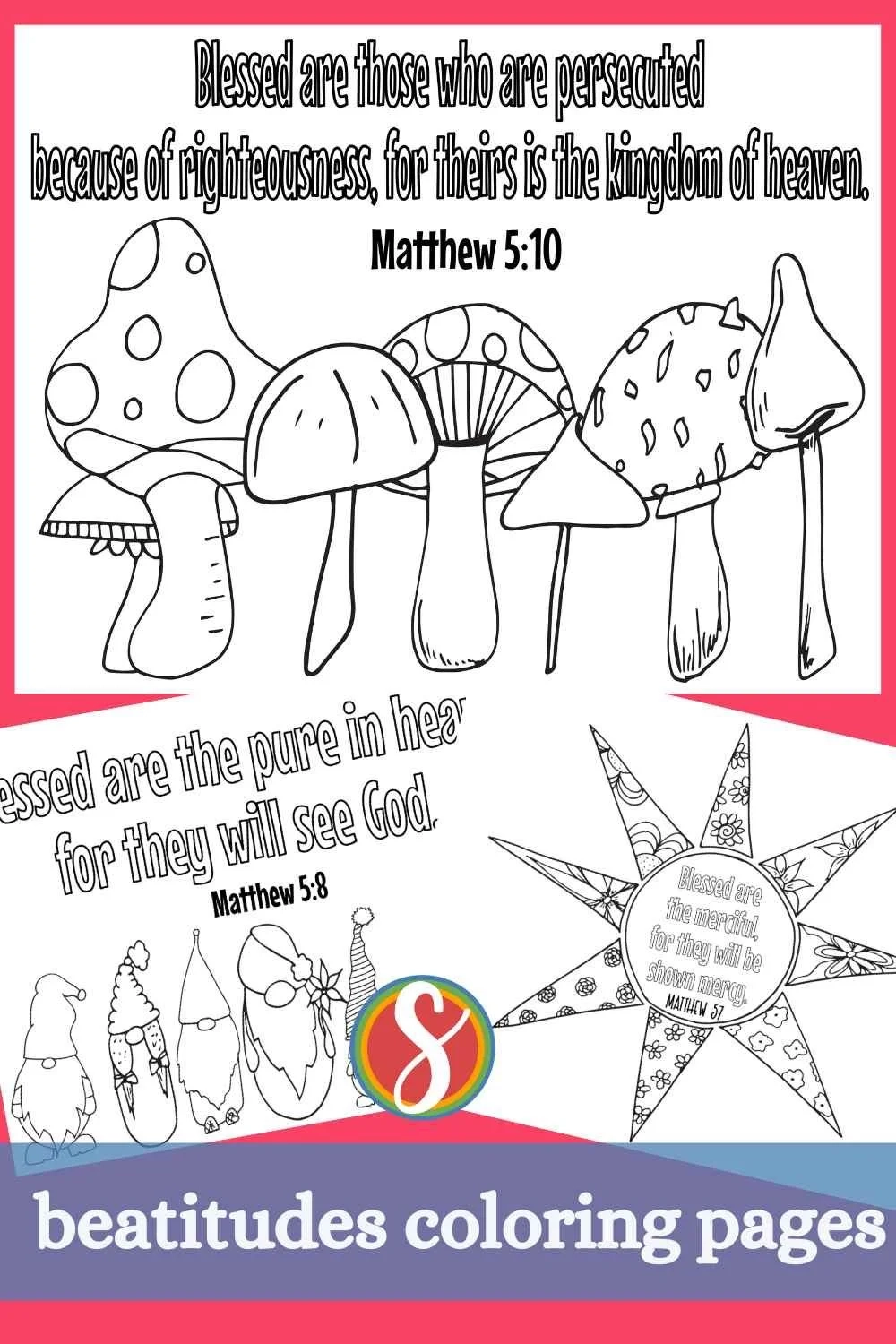 Free Beatitudes Coloring Pages Stevie Doodles