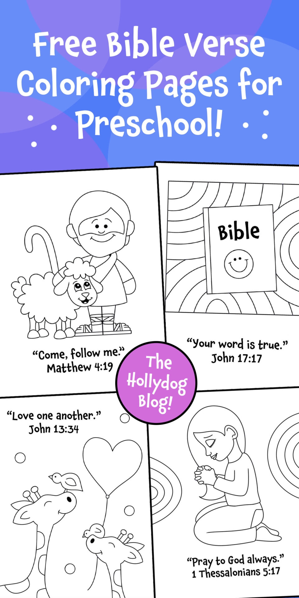 Free Bible Verse Coloring Pages For Sunday School The Hollydog Blog