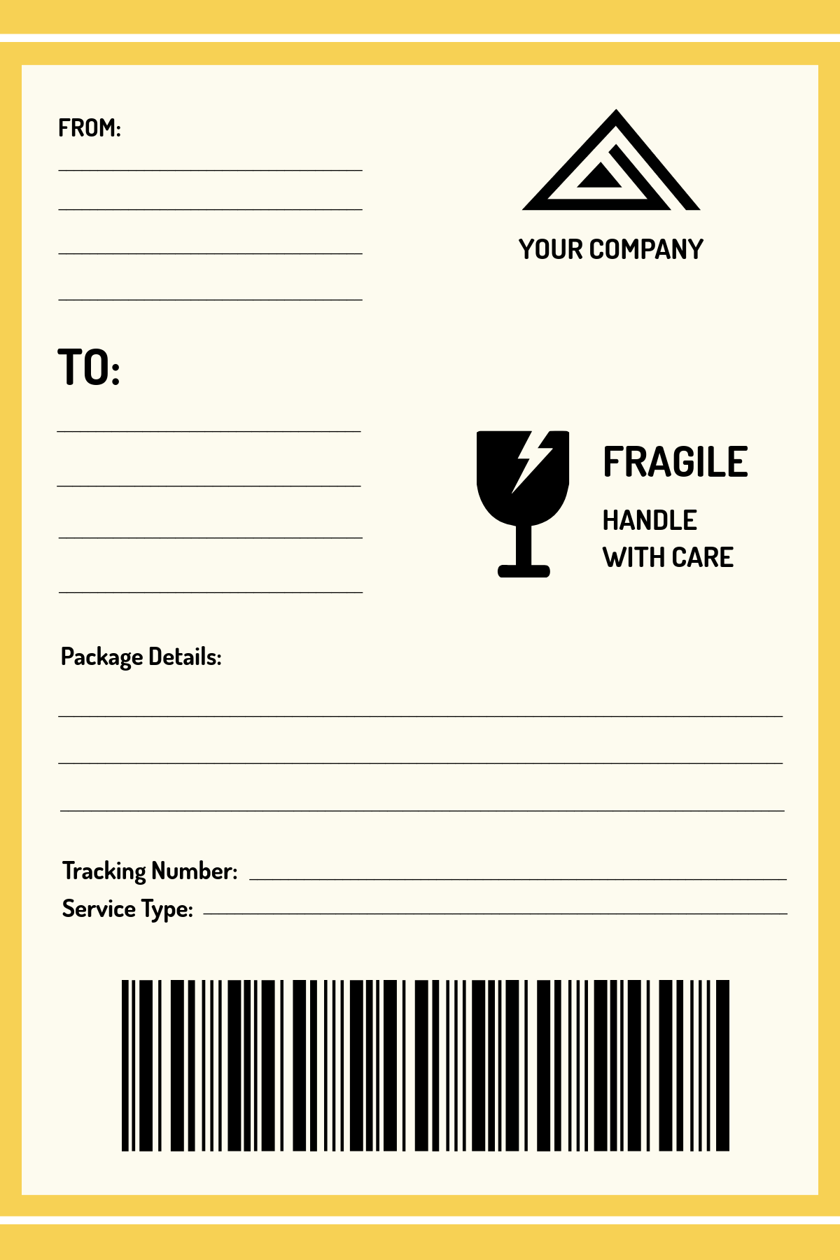 Free Blank Shipping Label Template To Edit Online