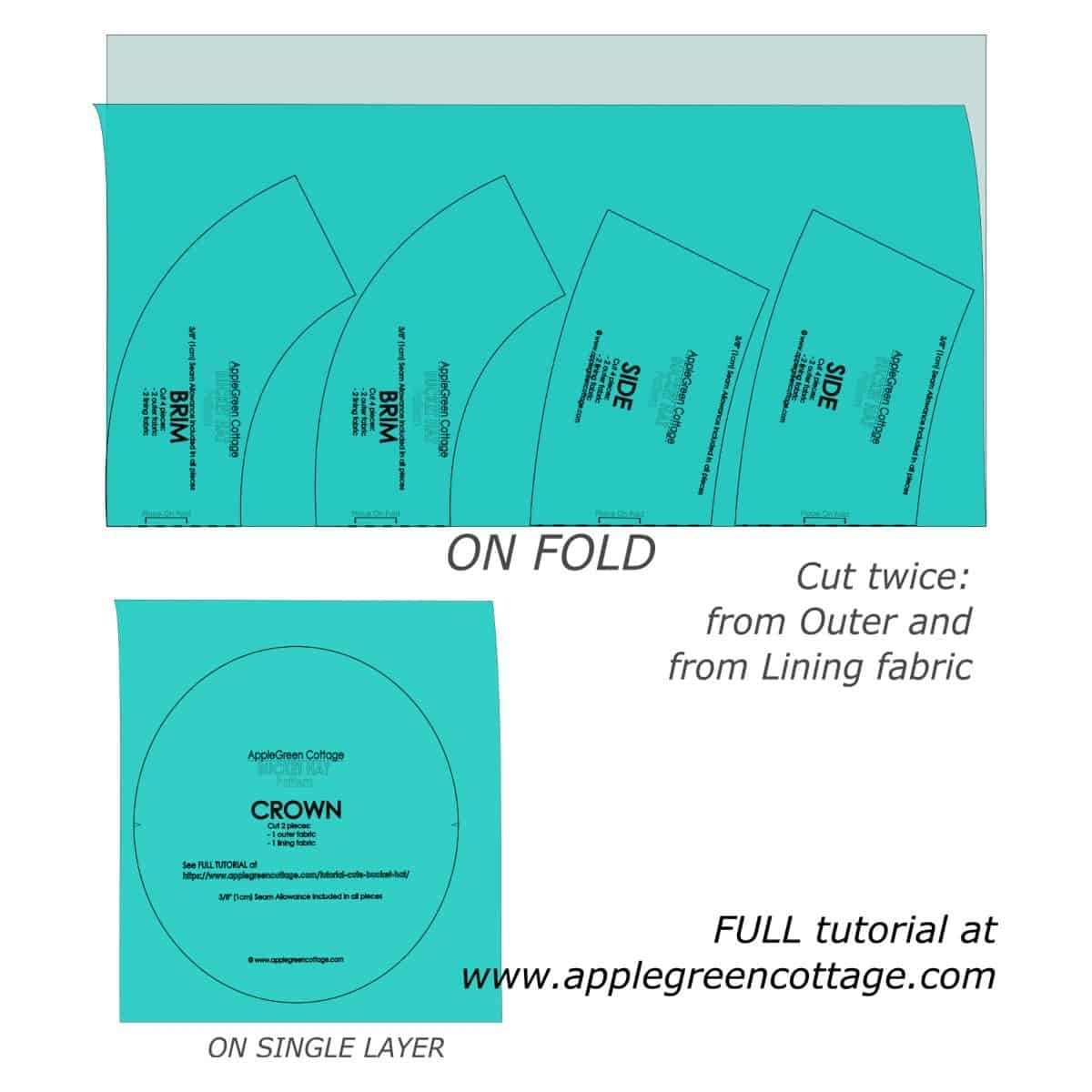 FREE Bucket Hat Pattern By AppleGreen Cottage In 5 Sizes 