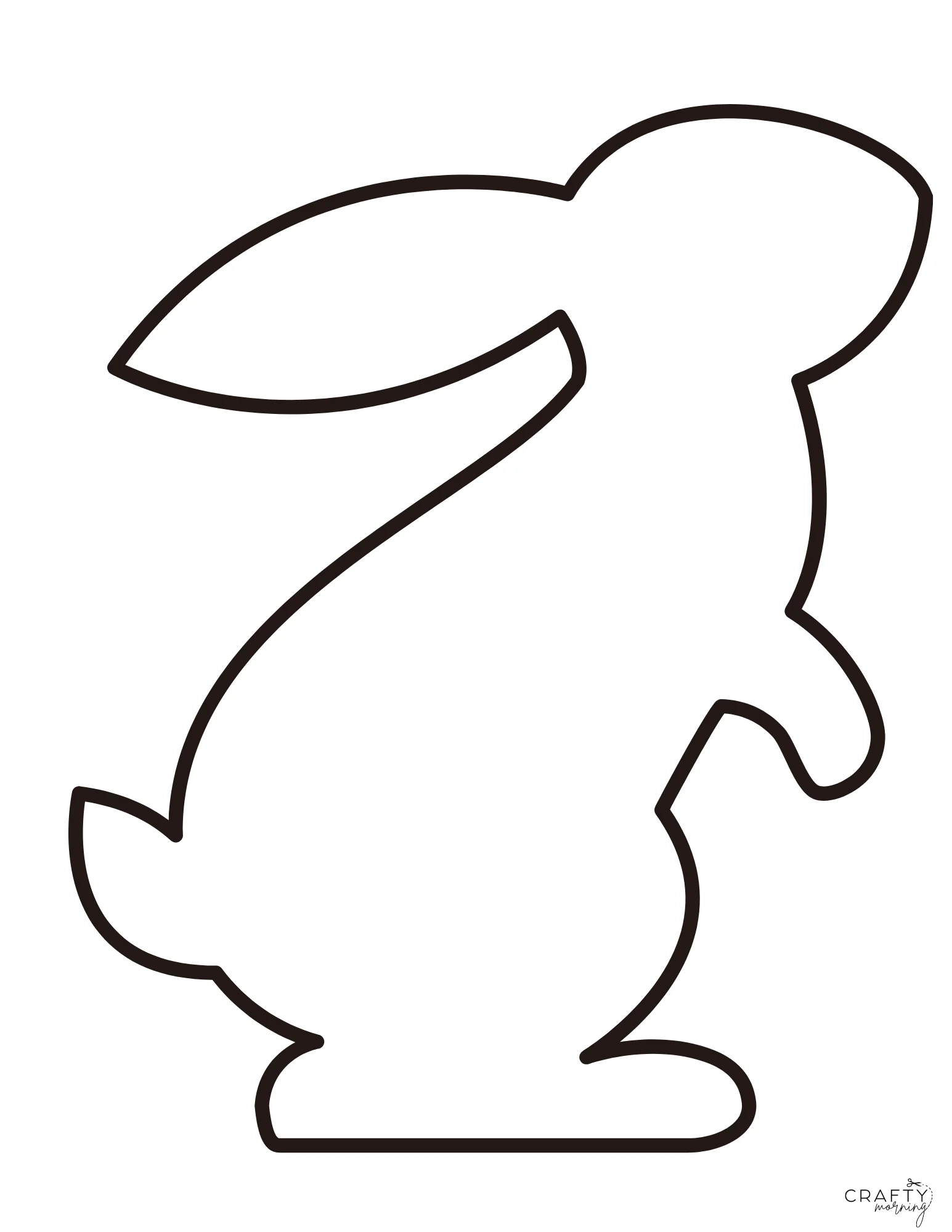 Free Bunny Outlines Printable Templates Crafty Morning