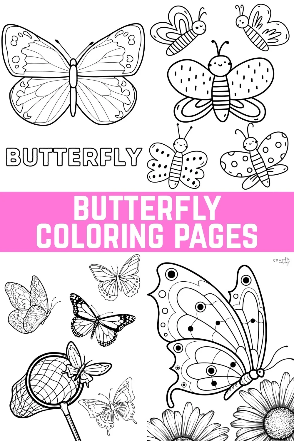 Free Butterfly Coloring Pages To Print Crafty Morning