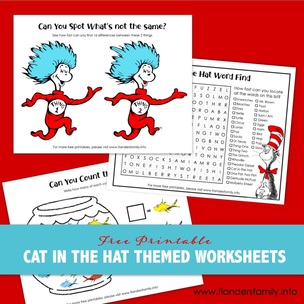 Free Cat In The Hat Printables Flanders Family Home Life