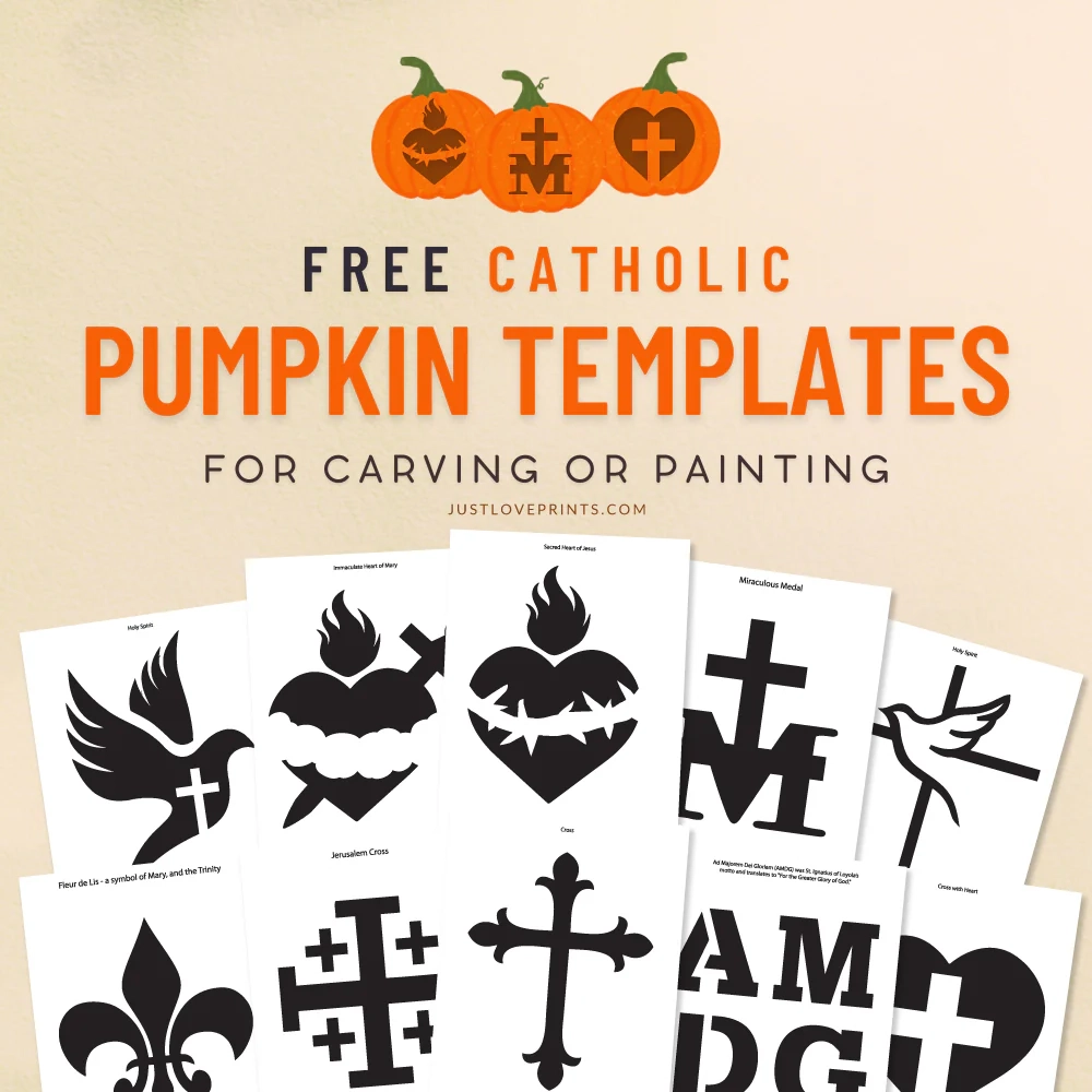 Free Catholic Pumpkin Templates Just Love Prints