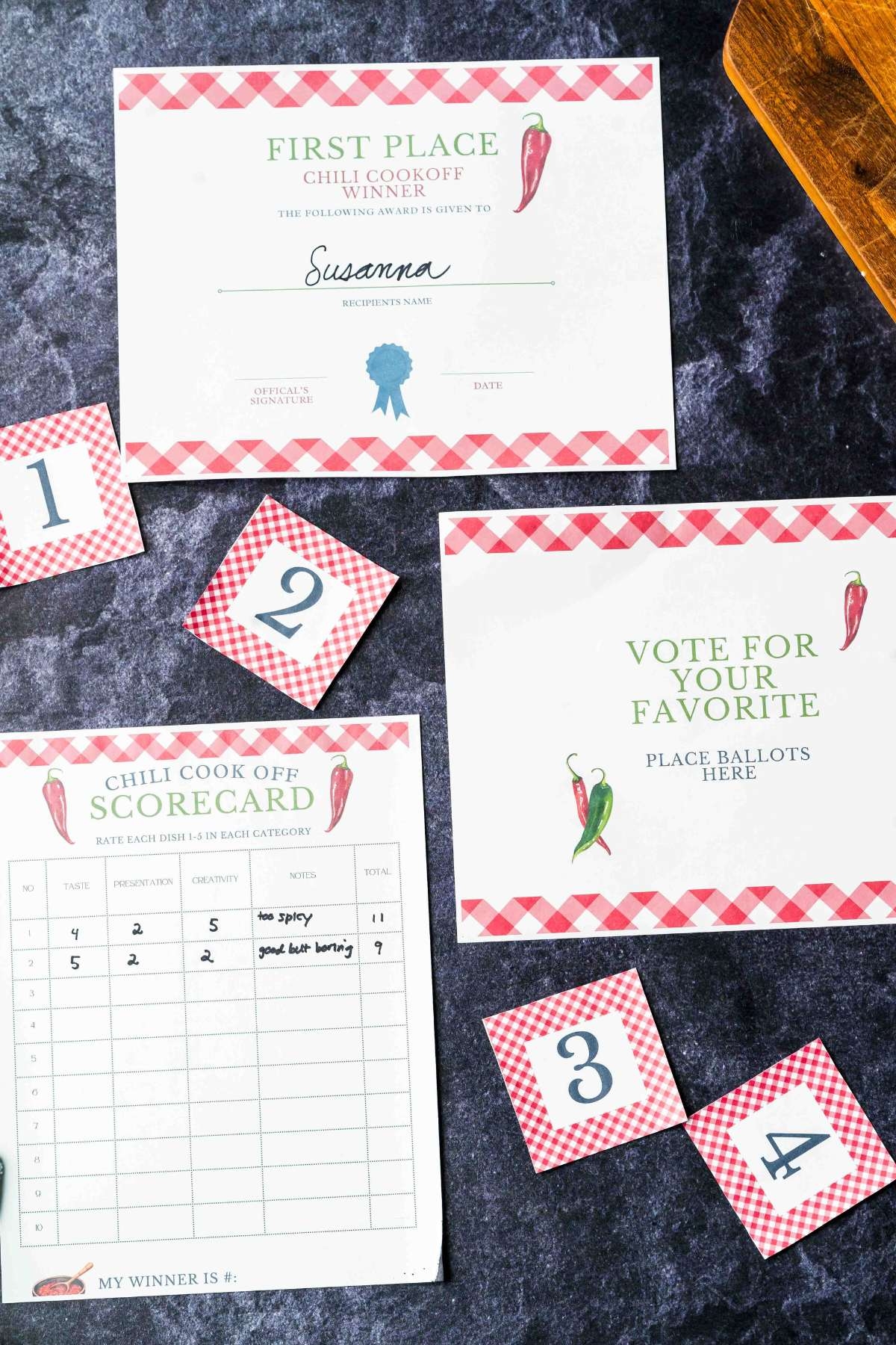 Free Chili Cookoff Printables For Hosts 7 Page Bundle 