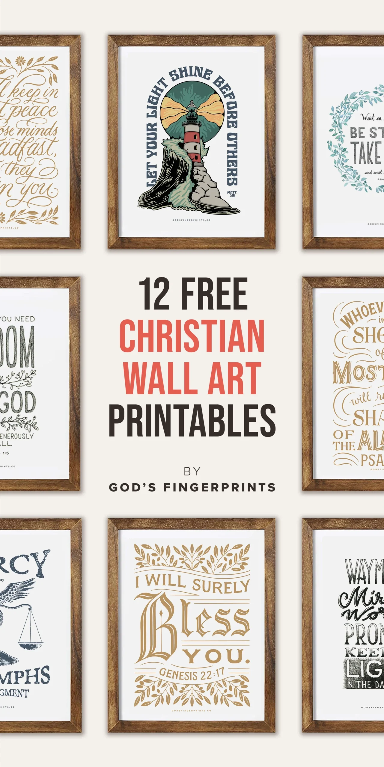 Free Christian Wall Art 12 Printables God s Fingerprints