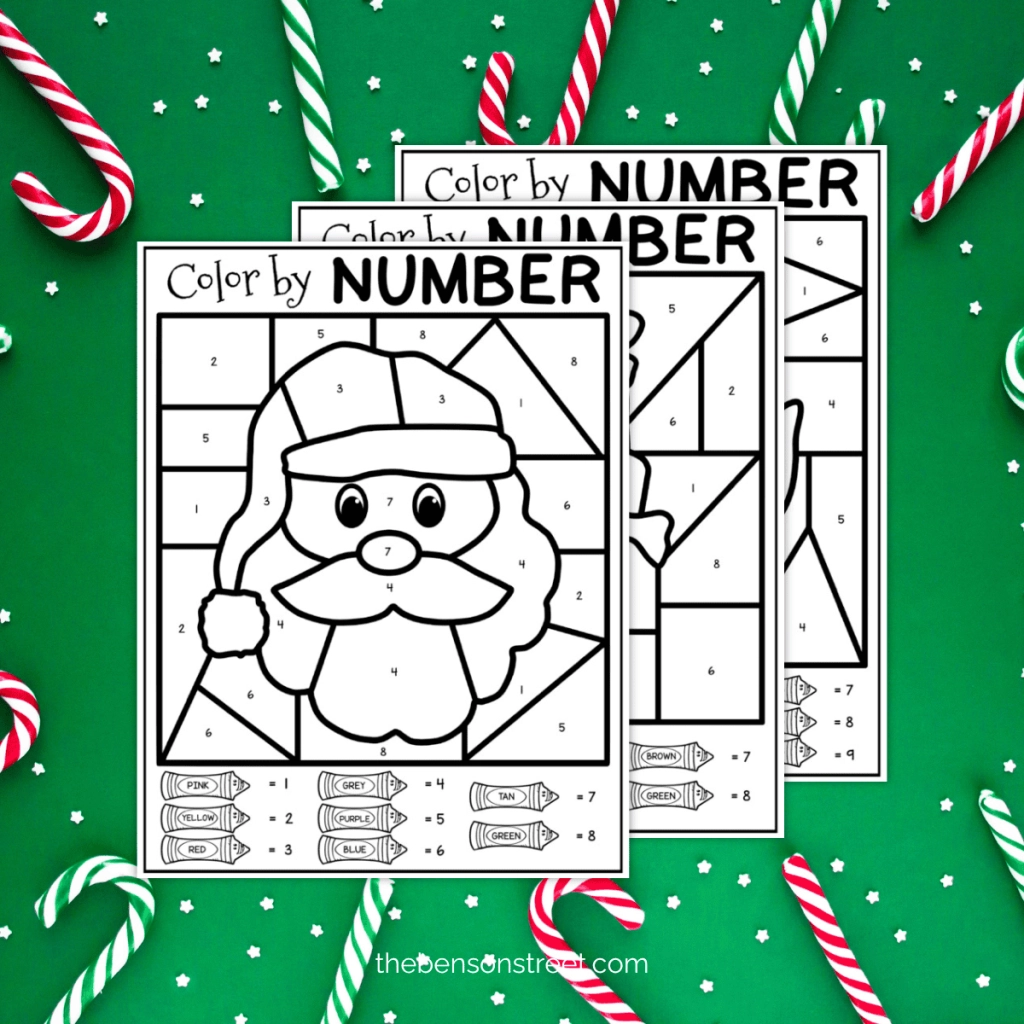 Free Christmas Color By Number Printables For Kids