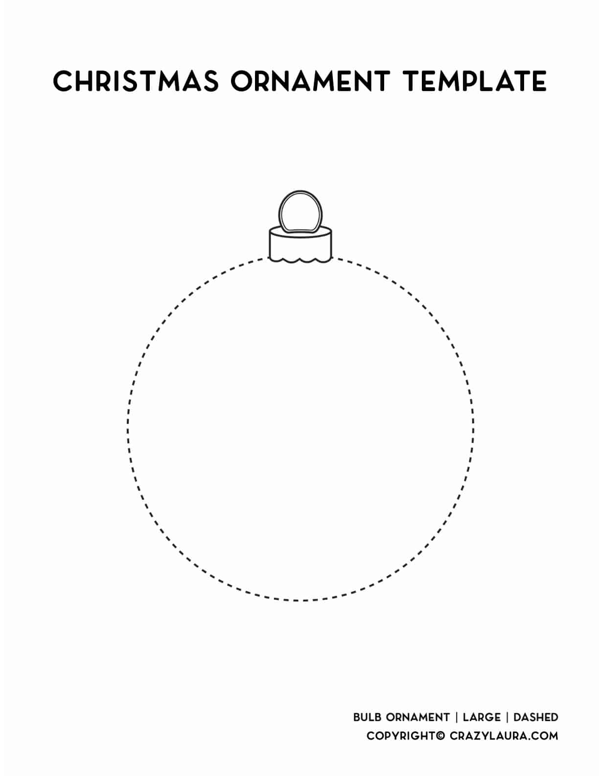 Free Christmas Ornament Template Printables Outlines Crazy Laura