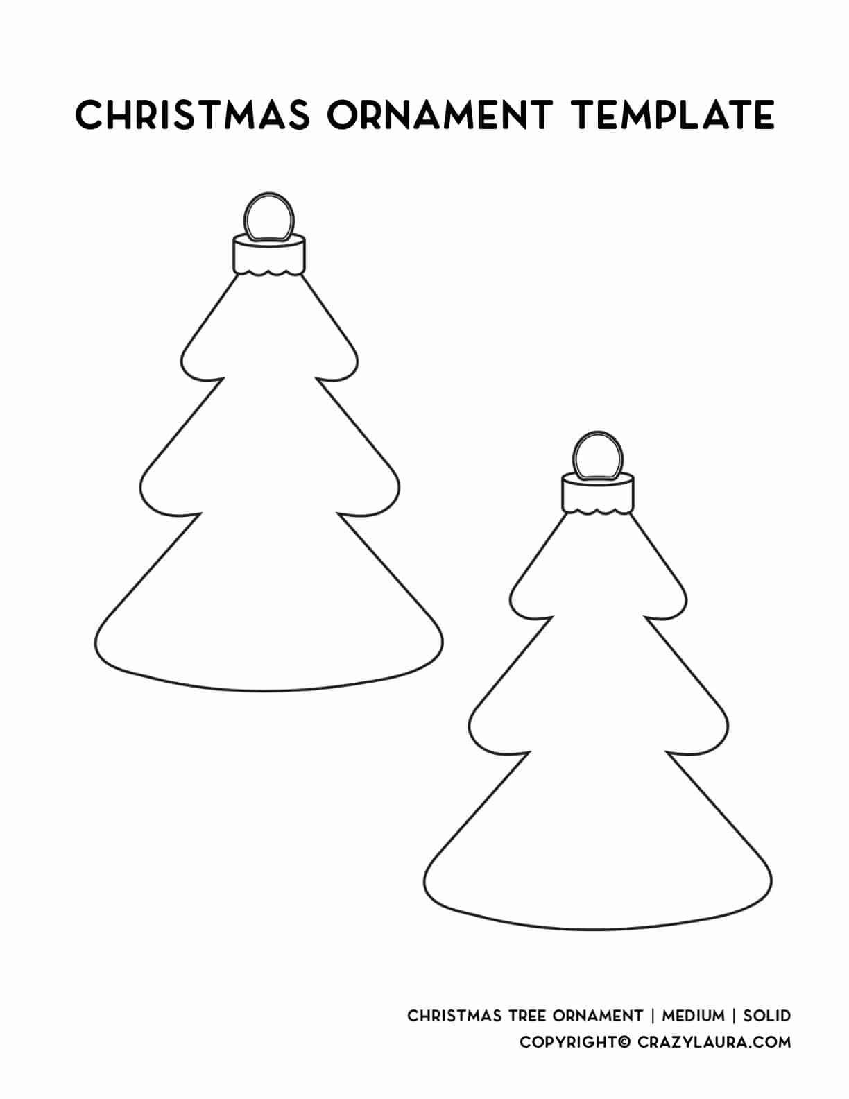 Free Christmas Ornament Template Printables Outlines Crazy Laura