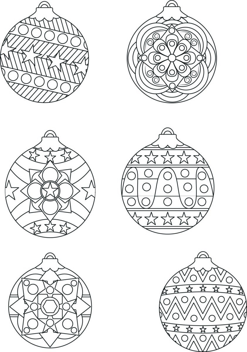 FREE Christmas Ornaments Coloring Pages Printable PDF Pack Leap Of Faith Crafting