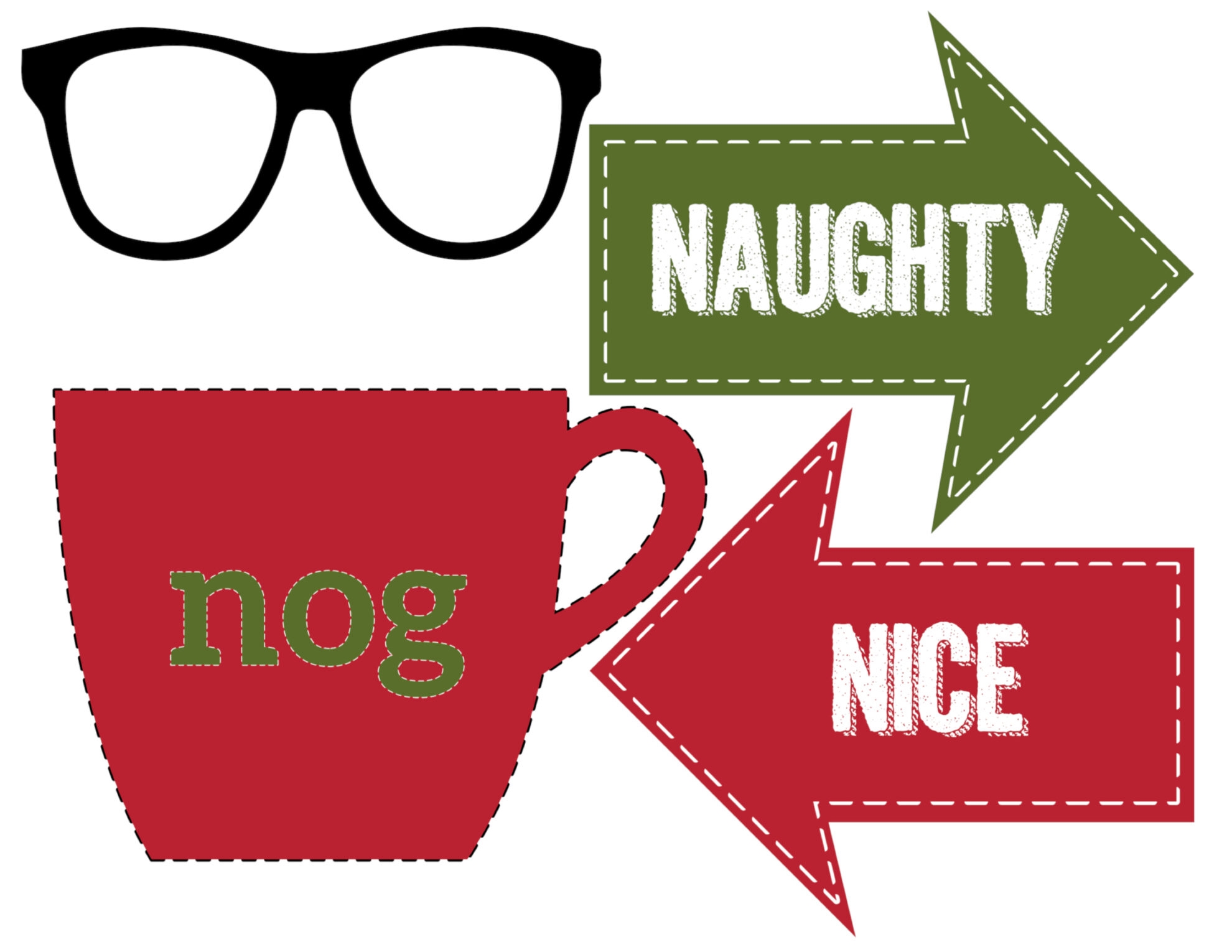 Free Christmas Photo Booth Props Printable Paper Trail Design