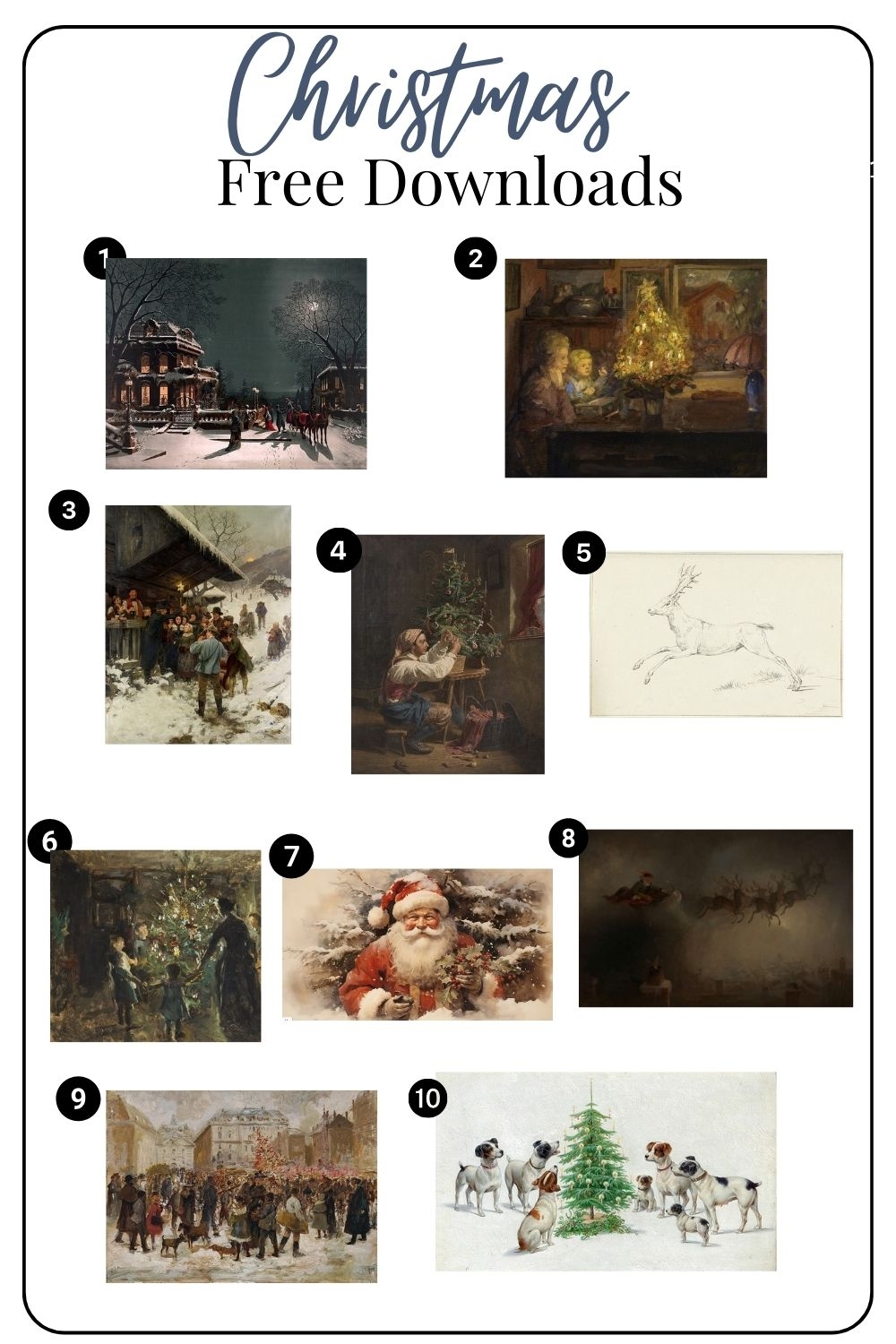 Free Christmas Printable Wall Art For Holiday Decor Erin Zubot Design