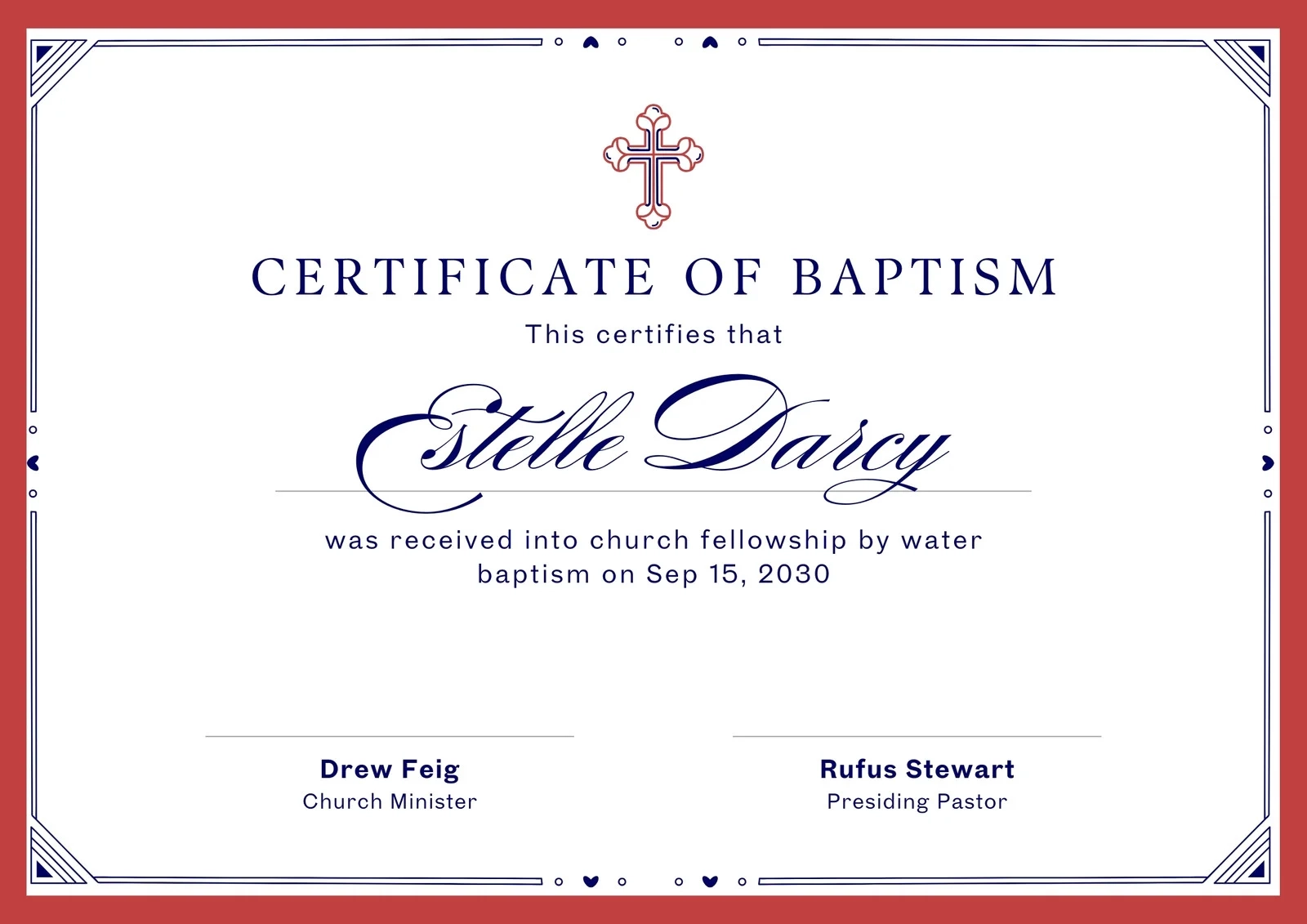 Free Custom Printable Baptismal Certificate Templates Canva
