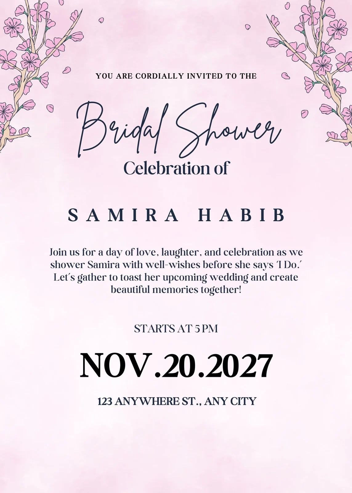 Free Custom Printable Bridal Shower Invitation Templates Canva