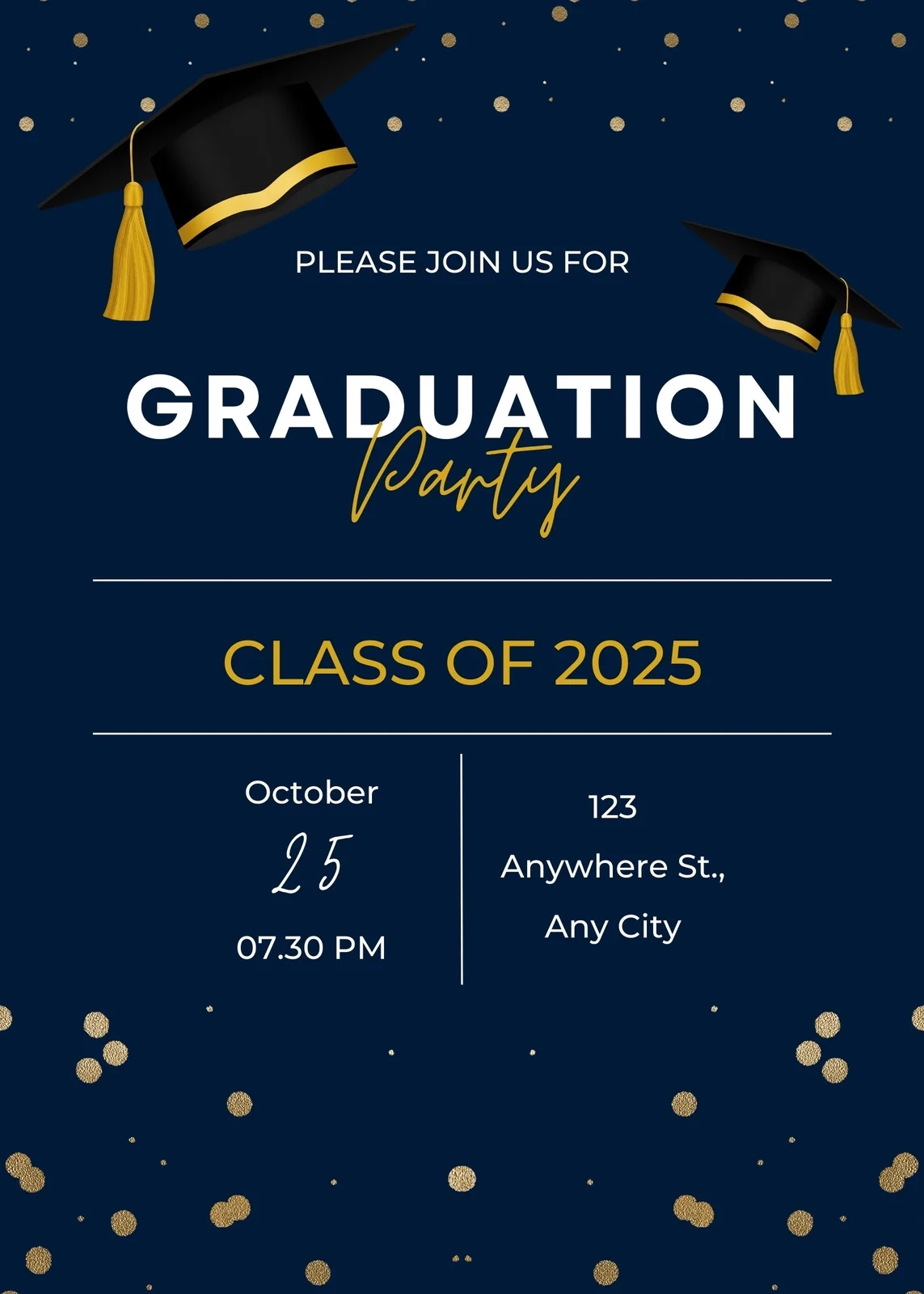 Free Custom Printable Graduation Invitation Templates Canva