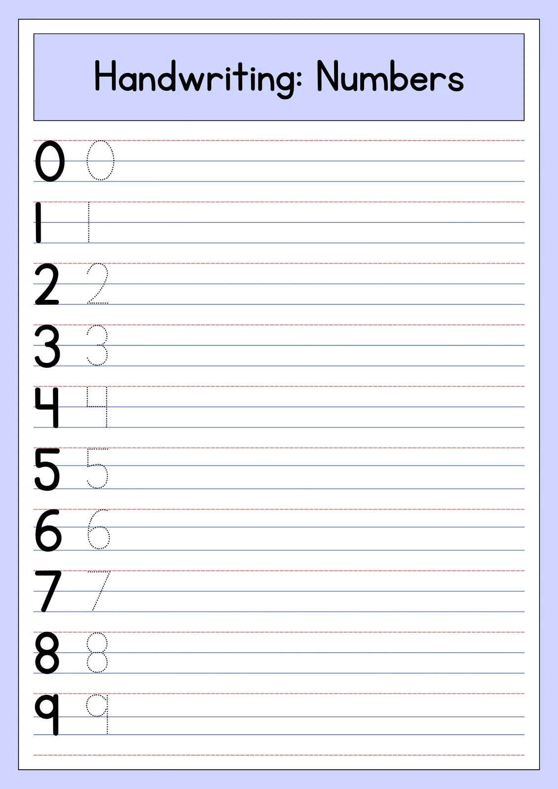 Free Custom Printable Handwriting Worksheet Templates Canva