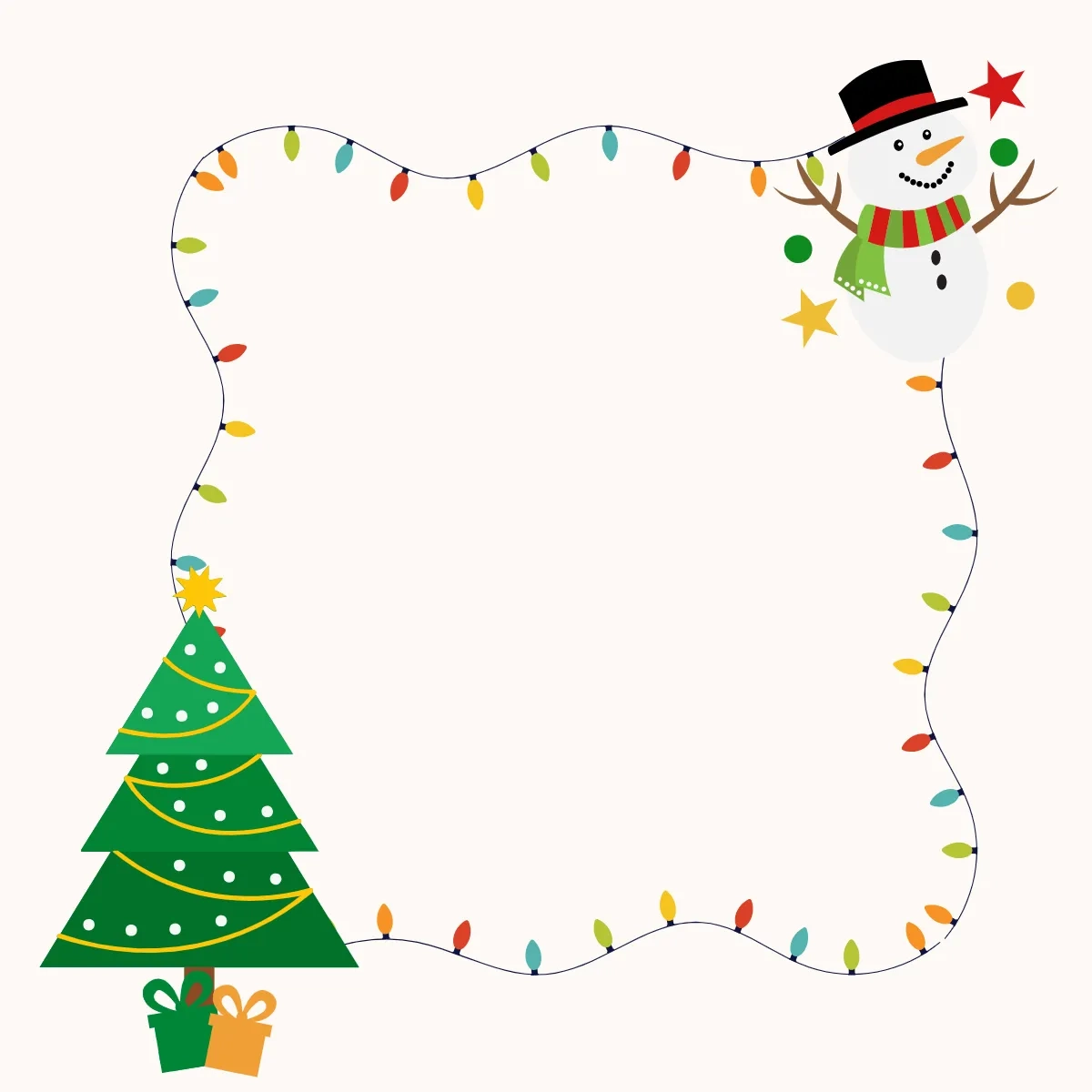 Free Cute Christmas Border Clipart Template To Edit Online