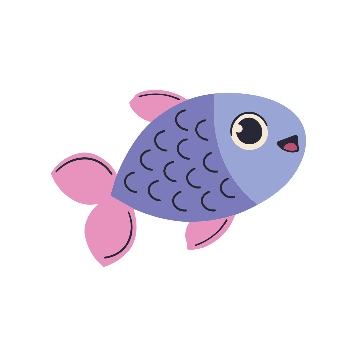 Free Cute Fish Clipart Template To Edit Online