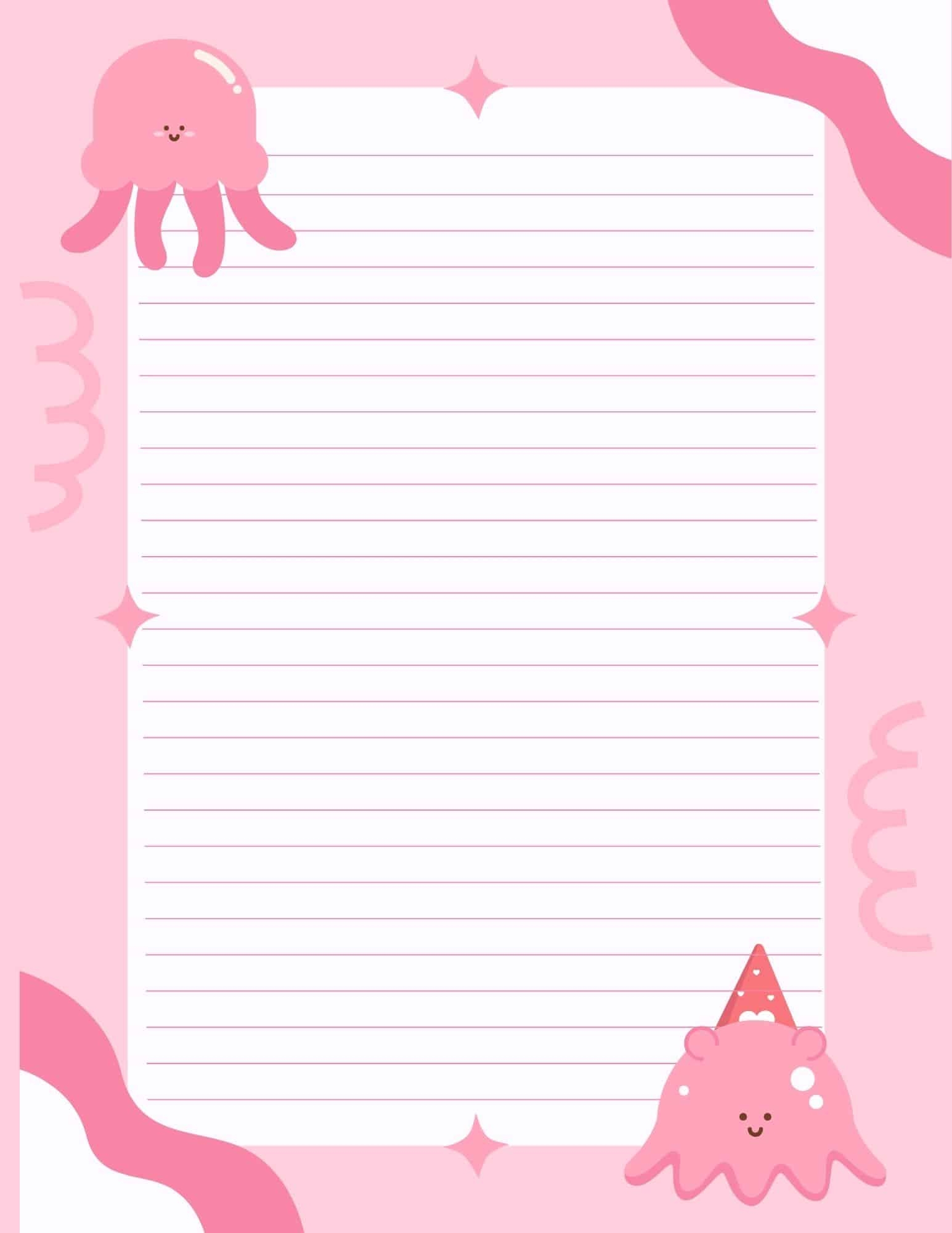 FREE Cute Lined Paper Borders PDF