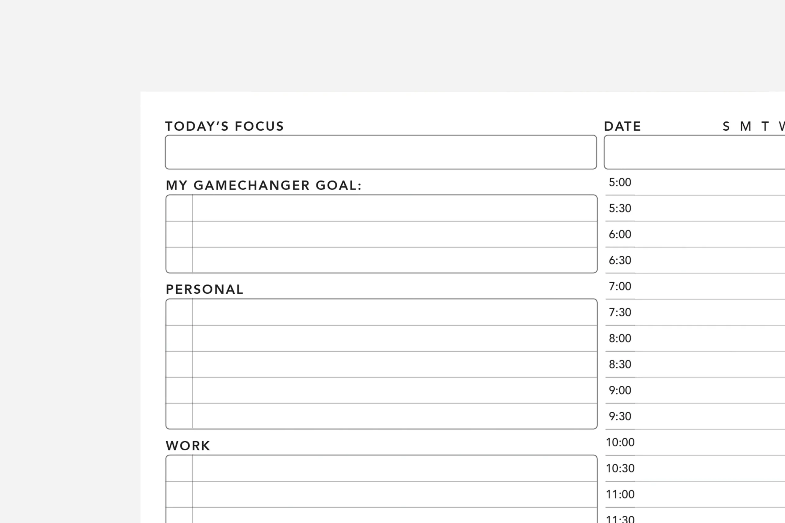 Free Daily Planner PDF Free Printable Passion Planner