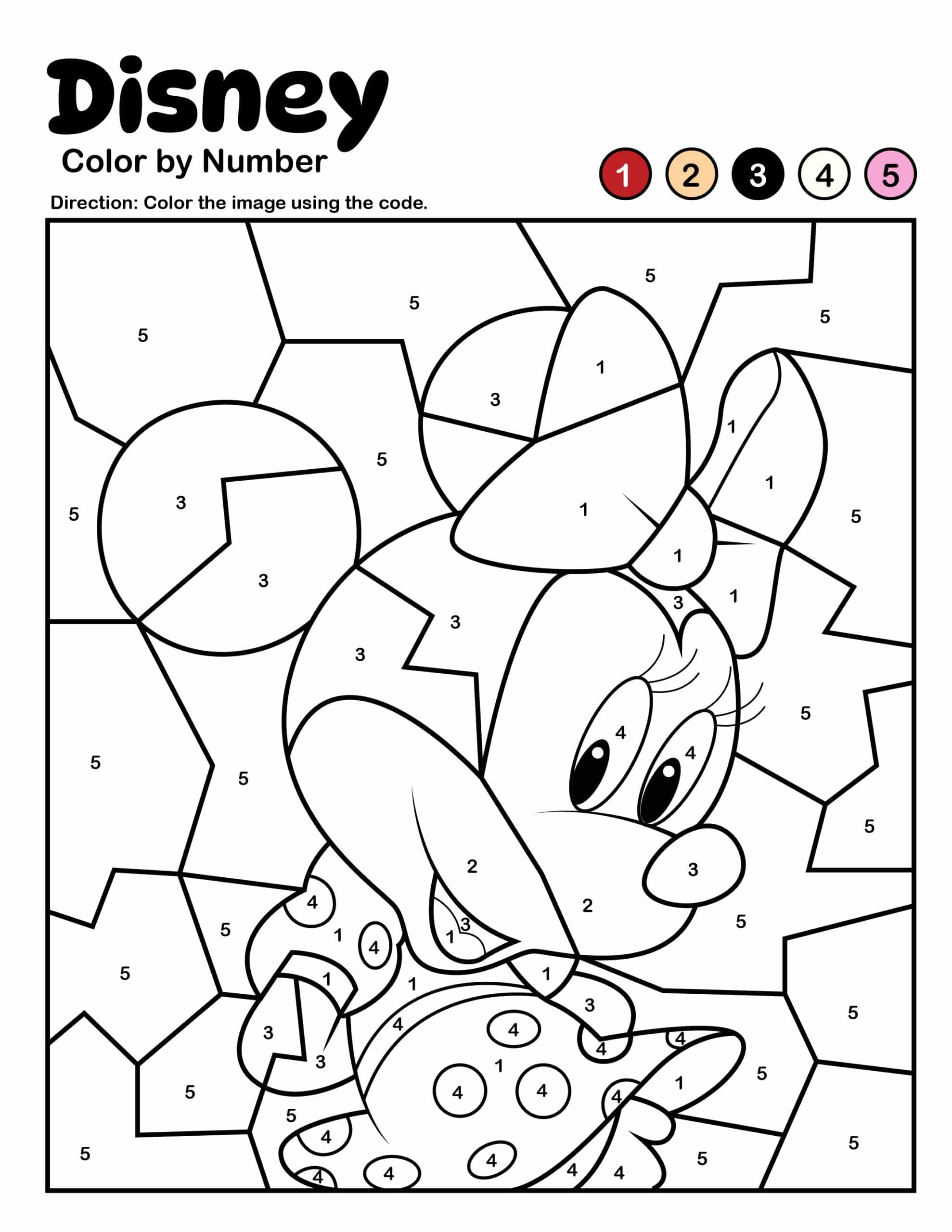 Free Disney Color by Number Pages For Kids Kids Activity Zone
