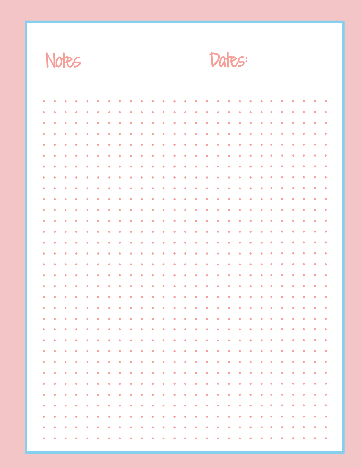 Free Dotted Grid Paper Note Template To Edit Online