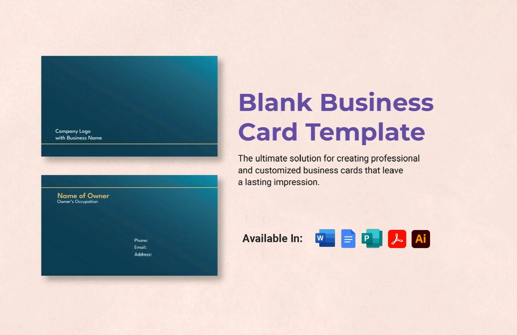 Free Editable Business Card Templates In Google Docs To Download