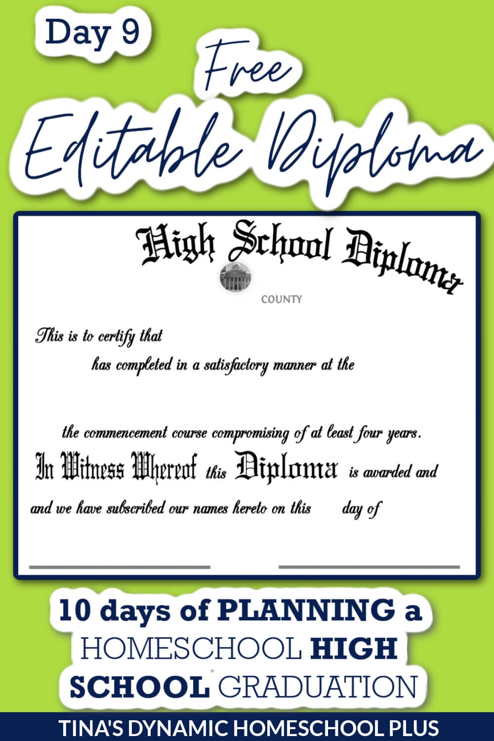Free Editable High School Diploma Template Day 9 Of 10 Days Of A Homeschool Graduation Free Editable High School Diploma Template Day 9 Of 10 Days Of A Homeschool Graduation