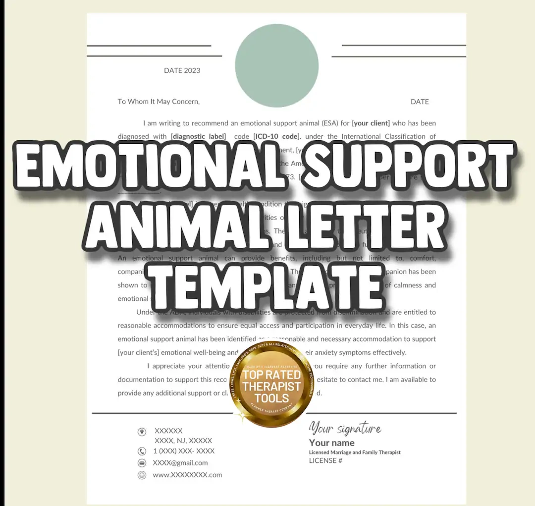 Free Emotional Support Animal Letter Printable Free Emotional Support Dog Certificate Pdf Buy Emotional
