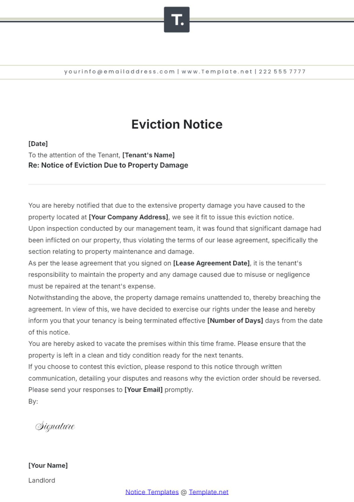 Free Eviction Templates To Edit Online