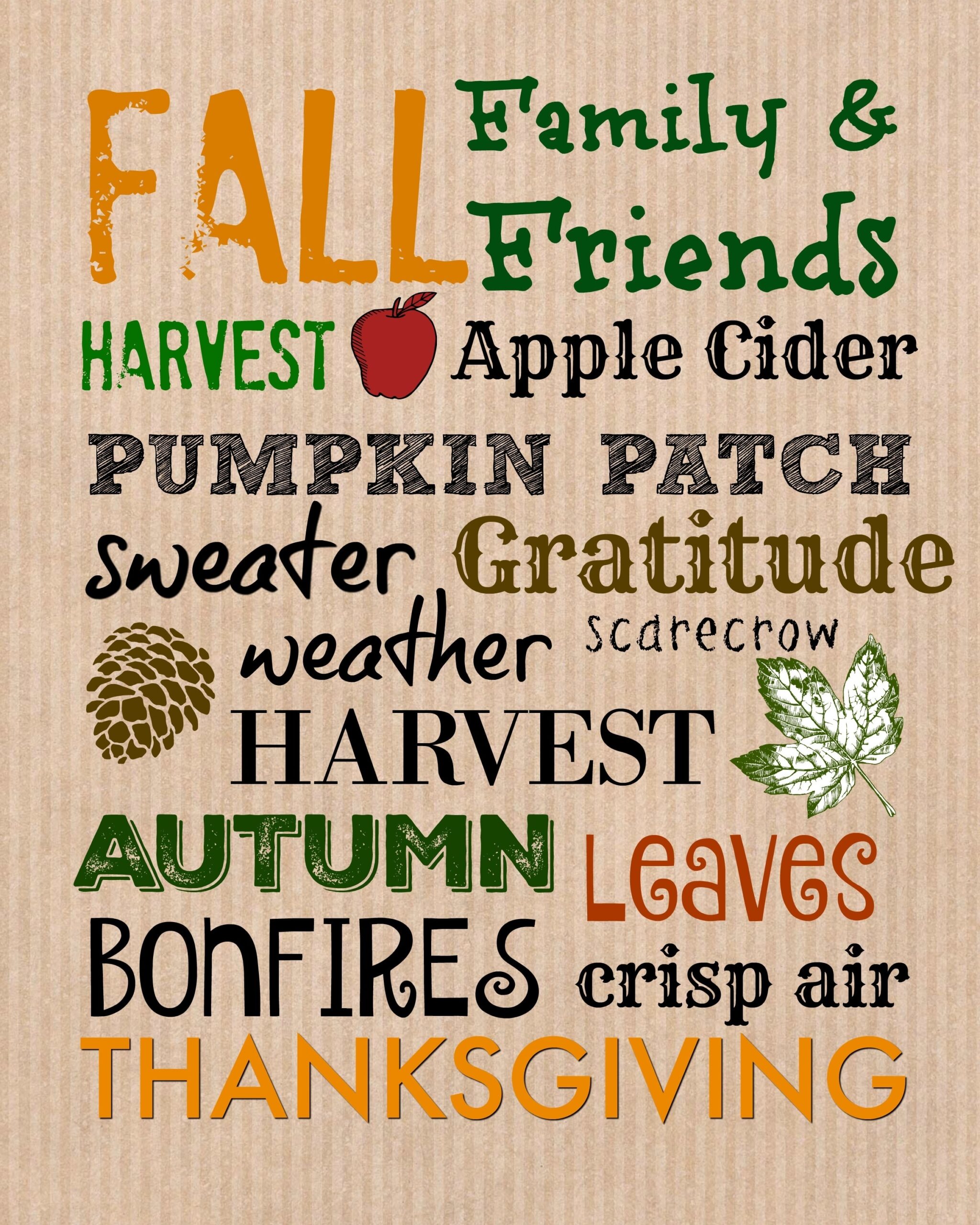 Free Fall Printable 
