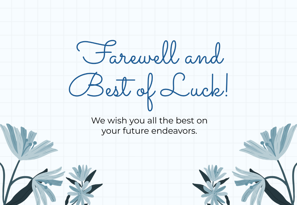 Free Farewell Card Templates Editable And Printable