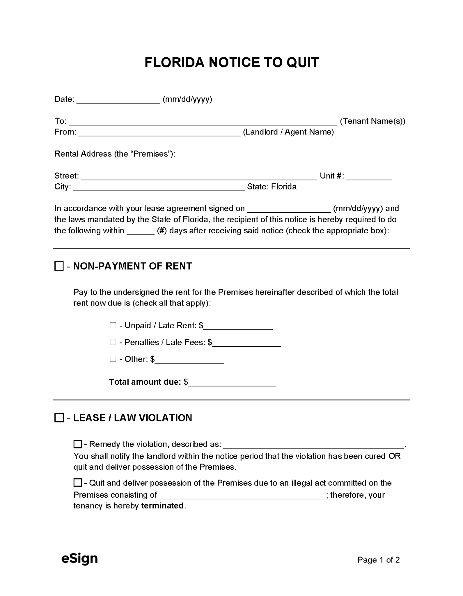 Free Printable Eviction Notice - Printable We Love Printables