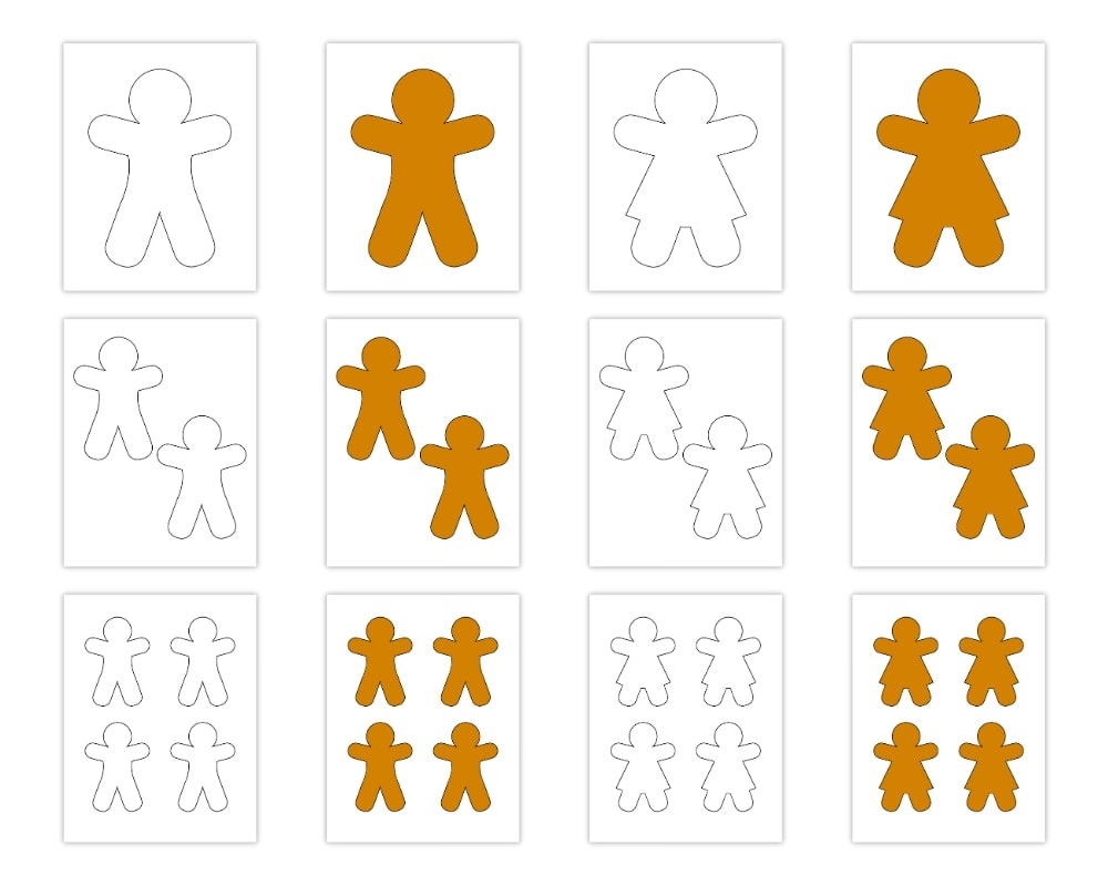 Free Gingerbread Man Woman Templates 3 Sizes The Craft at Home Family