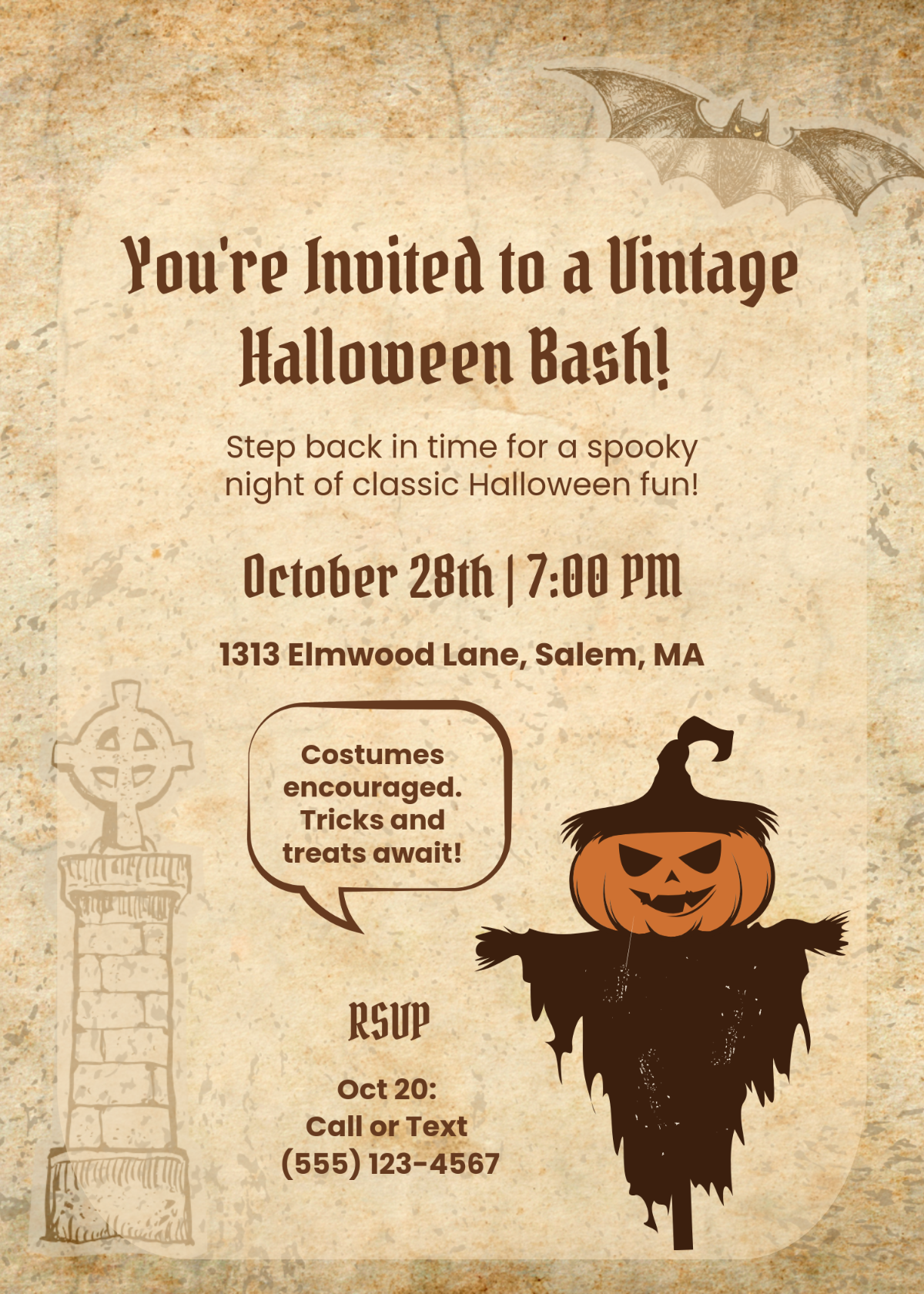 Free Halloween Invitation Templates Editable And Printable