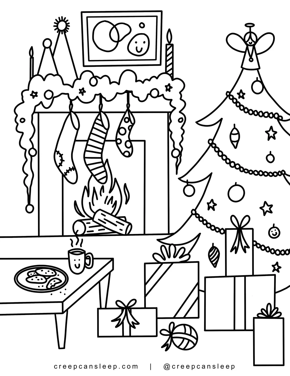 Free Holiday Coloring Page 2022 Creep Can Sleep