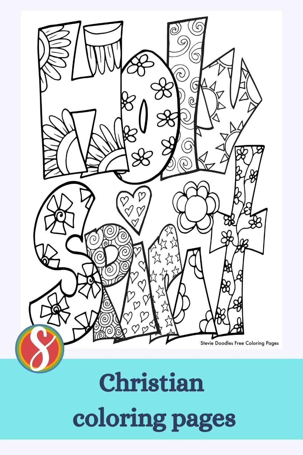 Free Holy Spirit Coloring Pages Stevie Doodles