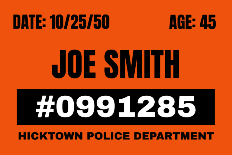 Printable Inmate Sign Free Printable Jail Sign Template - Printable We Love Printables