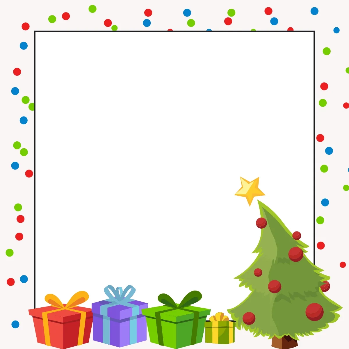 Free Kids Christmas Border Clipart Template To Edit Online