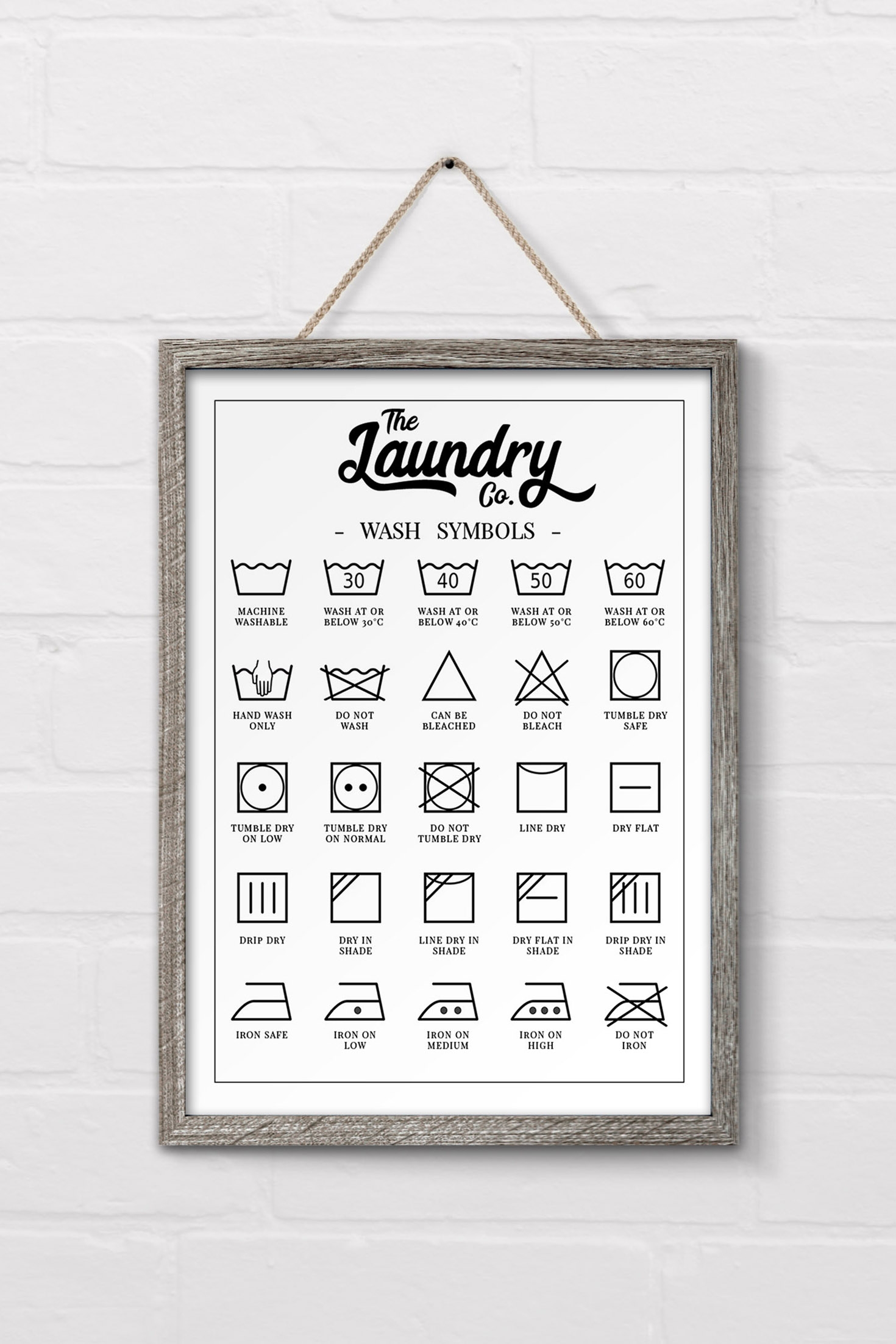 Free Laundry Symbols Wall Art Printable 24 7 Moms