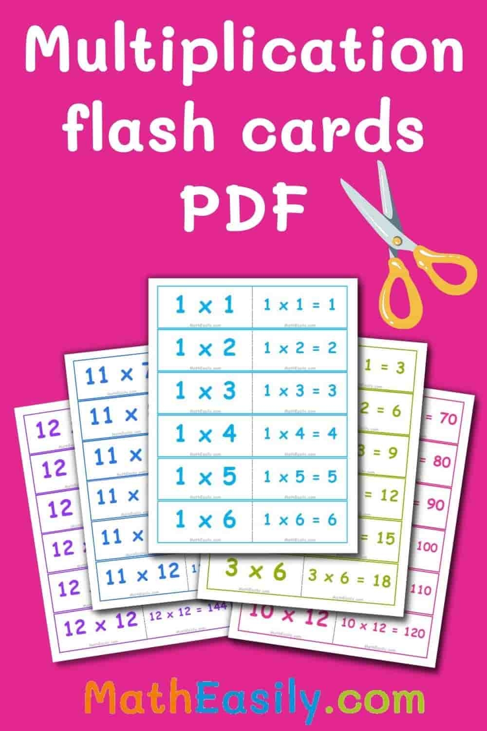 Free Math Flash Cards ONLINE Printable