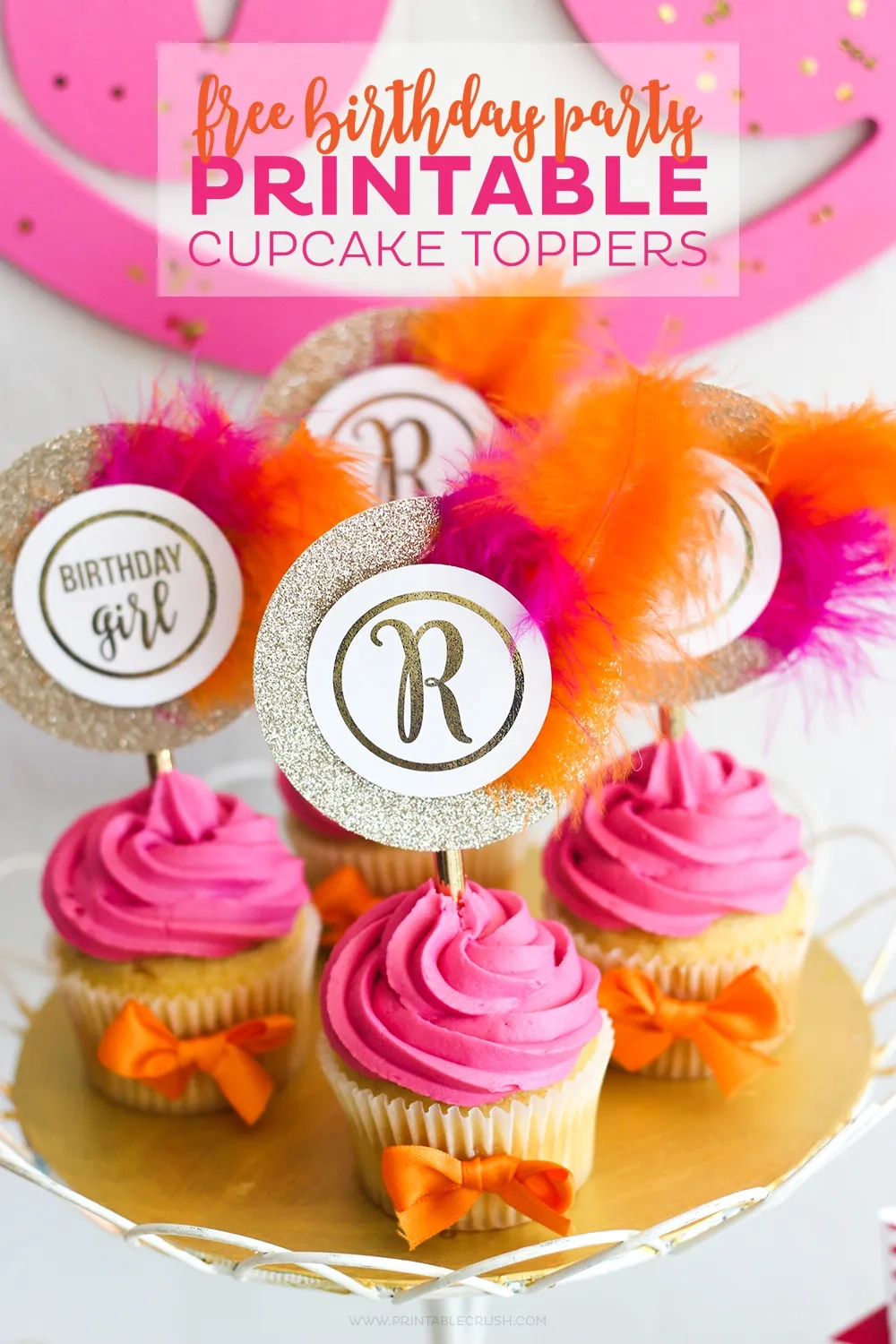 FREE Monogram Printable Cupcake Toppers Printable Crush